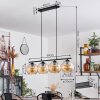 Koyoto Lampa Wisząca Szkło 20 cm W kolorze bursztynu, 4-punktowe