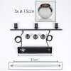 Koyoto Lampa Wisząca Szkło 15 cm chrom, 3-punktowe