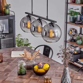 Koyoto Lampa Wisząca Szkło 20 cm przydymiony, 3-punktowe