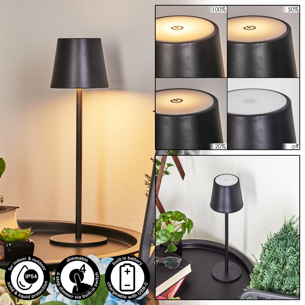 Allen Lampa stołowa LED Czarny, 1-punktowy main product photo