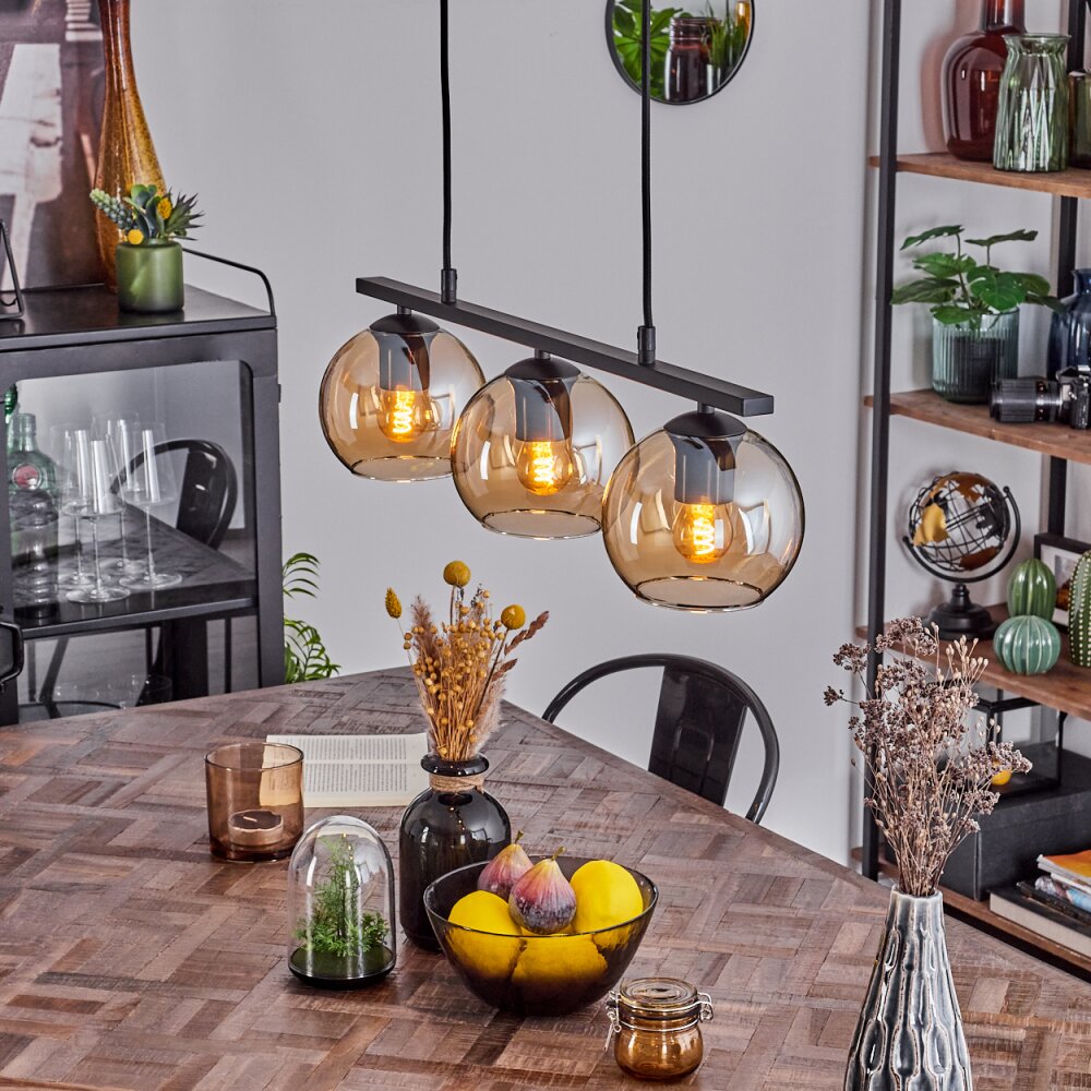 Koyoto Lampa Wisząca Szkło 15 cm W kolorze bursztynu, 3-punktowe main product photo