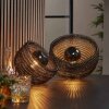 Coil lampka nocna ciemnobrązowy, nikiel matowy, 1-punktowy