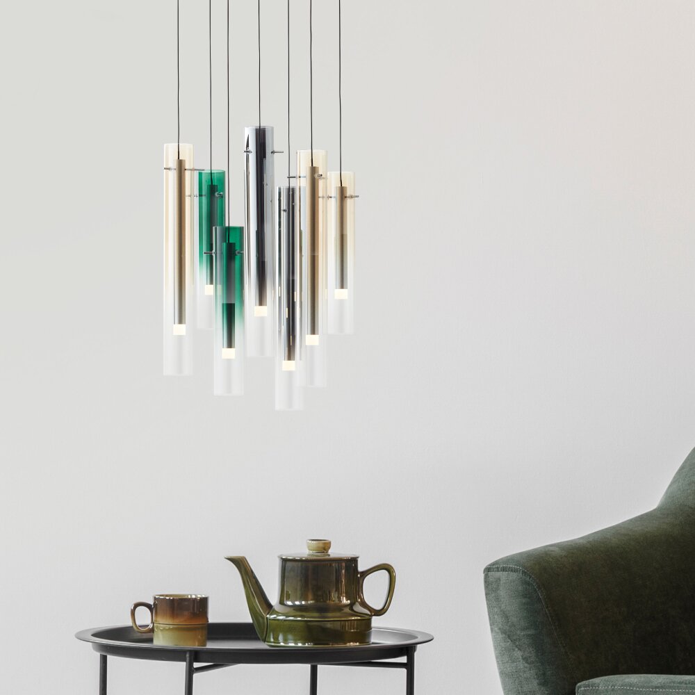 Brilliant Inez Lampa Wisząca LED Srebrny, 7-punktowe main product photo