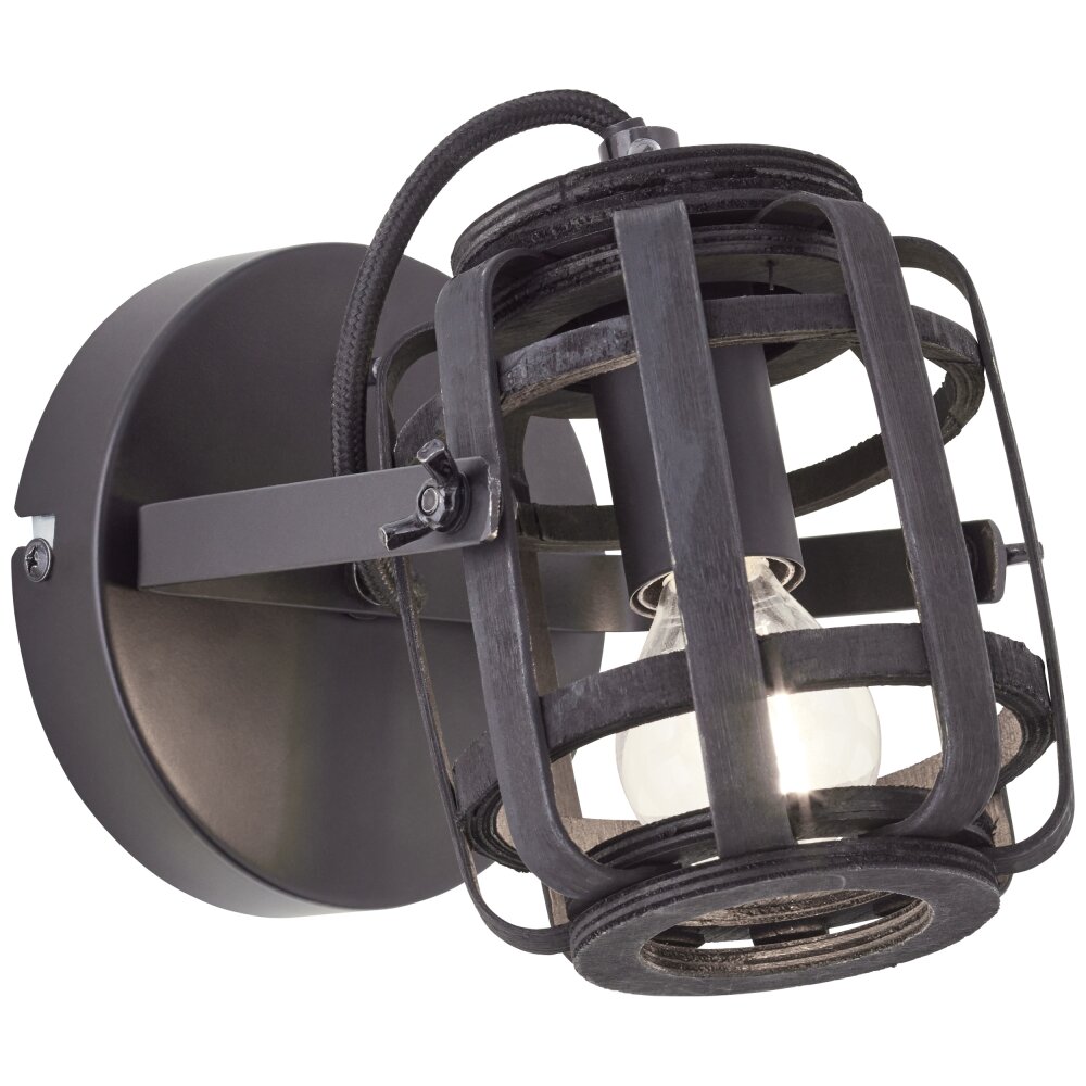 Brilliant Woodrow Lampa ścienna Czarny, 1-punktowy main product photo