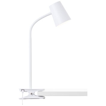 Brilliant Adda lampa z klipsem LED Biały, 1-punktowy