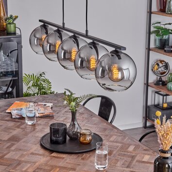 Koyoto Lampa Wisząca Szkło 20 cm Przydymiony, 5-punktowe
