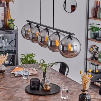 Koyoto Lampa Wisząca Szkło 20 cm Przydymiony, 5-punktowe