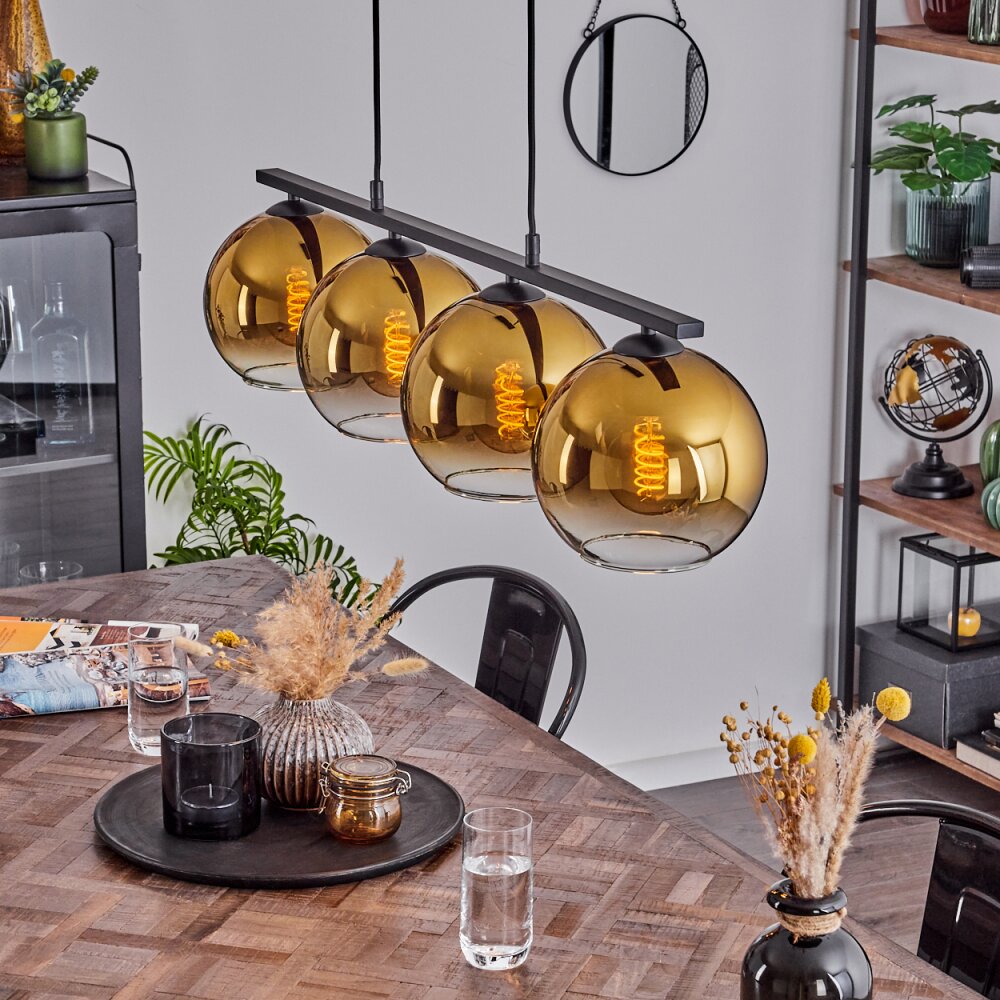 Koyoto Lampa Wisząca Szkło 20 cm Złoty, 4-punktowe main product photo