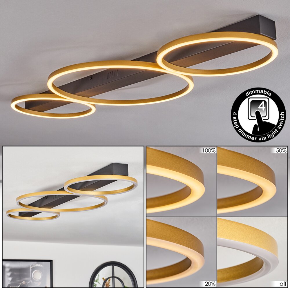 Cajean Lampa Sufitowa LED Czarny, 3-punktowe main product photo