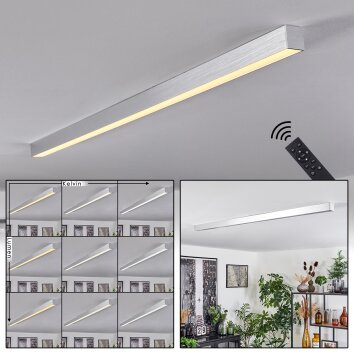 Dubuisson Lampa Sufitowa LED Aluminium, 1-punktowy, Zdalne sterowanie