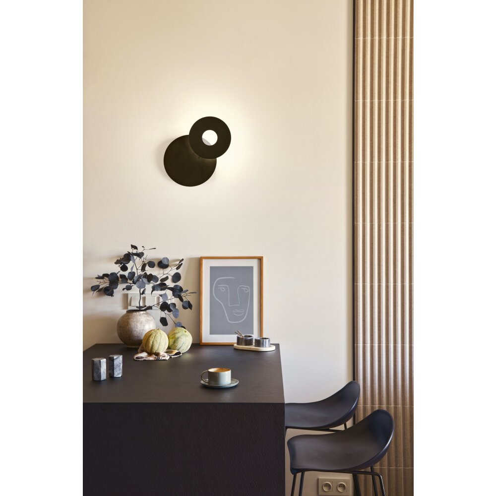 Fischer & Honsel Hennes Lampa ścienna LED Czarny, 1-punktowy main product photo