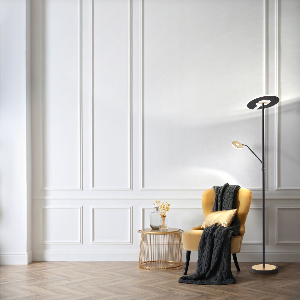 Fischer & Honsel Hennes Lampa ścienna LED Złoty, Czarny, 1-punktowy main product photo
