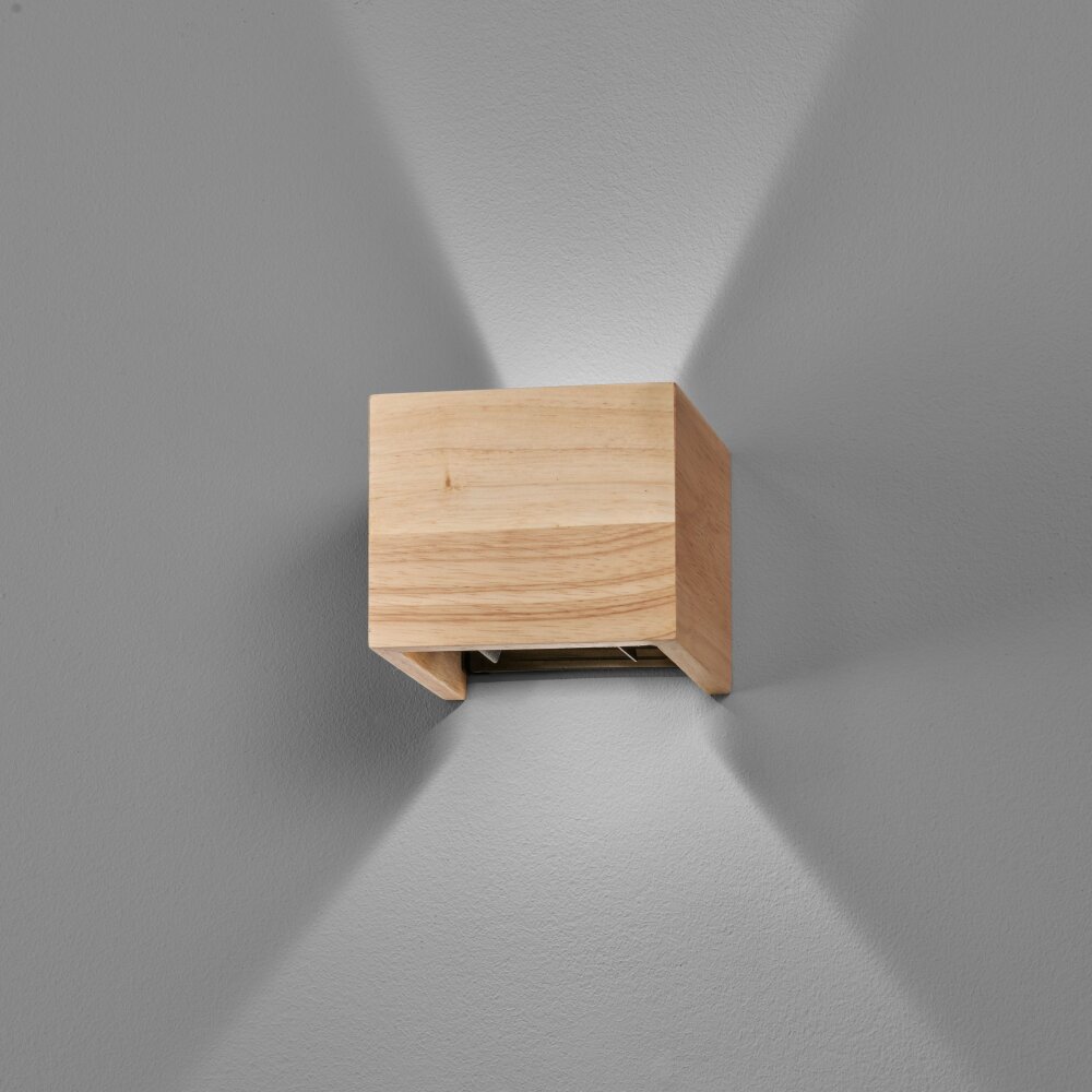 Fischer & Honsel Paloma Lampa ścienna LED Jasne drewno, 2-punktowe main product photo