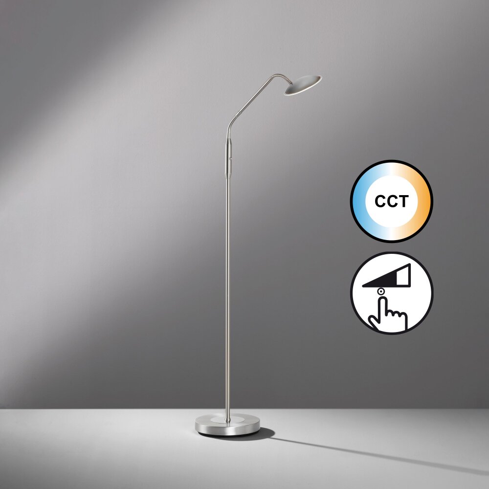 Fischer & Honsel Tallri Lampa Stojąca LED Nikiel matowy, 1-punktowy main product photo