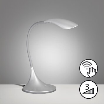 Fischer & Honsel Nil lampka nocna LED Srebrny, 1-punktowy