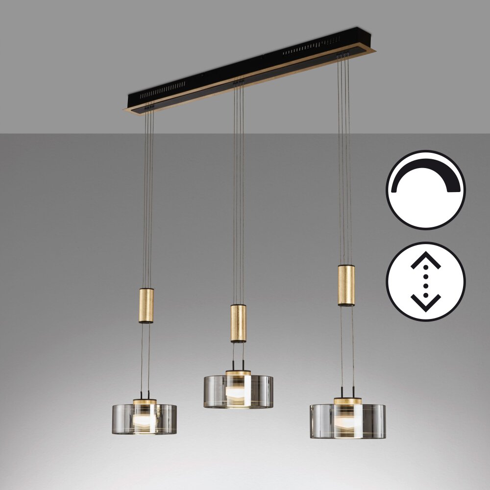 Fischer & Honsel Lavin Lampa Wisząca LED Czarny, 3-punktowe main product photo