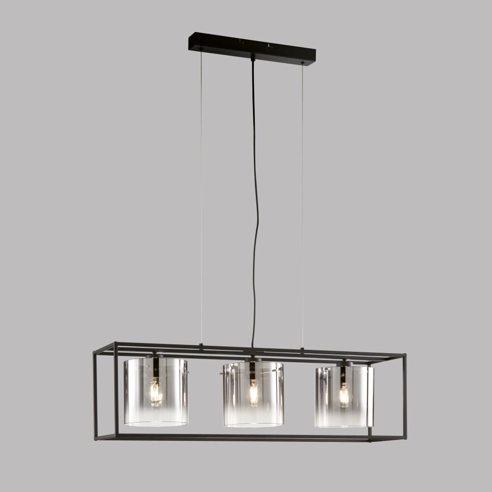 Fischer & Honsel Samu Lampa Wisząca Czarny, 3-punktowe main product photo