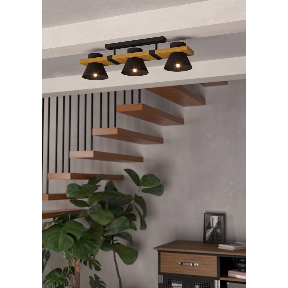 Eglo MACCLES Lampa Sufitowa Ecru, Czarny, 3-punktowe main product photo