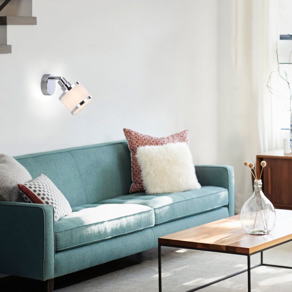 Leuchten-Direkt ACCOR Lampa ścienna Srebrny, 1-punktowy main product photo
