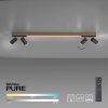 Paul Neuhaus PURE-LINES Lampa Sufitowa LED Antracytowy, Ciemne drewno, 5-punktowe, Zdalne sterowanie