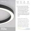 Paul Neuhaus PURE-LINES Lampa Sufitowa LED Antracytowy, 1-punktowy, Zdalne sterowanie