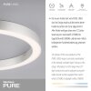 Paul Neuhaus PURE-LINES Lampa Sufitowa LED Srebrny, 1-punktowy, Zdalne sterowanie