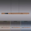 Paul Neuhaus PURE-MOTO-RISE Lampa Wisząca LED Wygląd drewna, Czarny, 3-punktowe, Zdalne sterowanie
