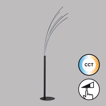 Fischer & Honsel Ellmau Lampa Stojąca LED Czarny, 1-punktowy