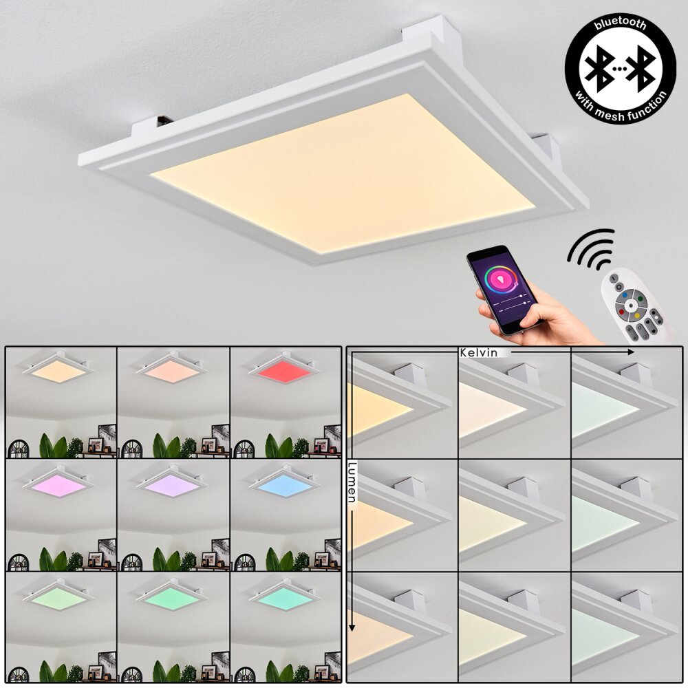 Crum Lampa Sufitowa LED Biały, 1-punktowy, Zdalne sterowanie main product photo