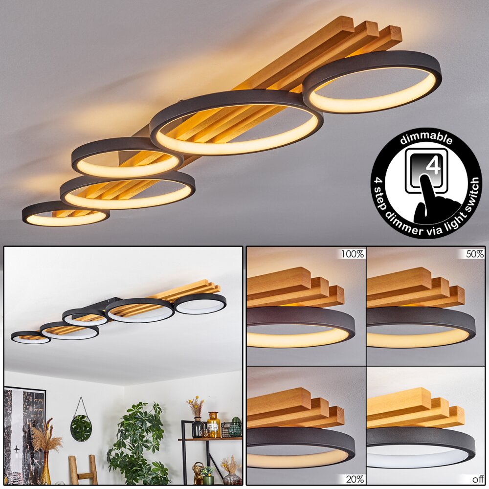 Rodekro Lampa Sufitowa LED Czarny, Biały, 1-punktowy main product photo