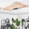 Surisultana Lampa Sufitowa LED Jasne drewno, 2-punktowe