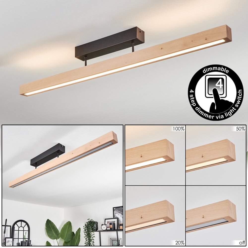 Mansupa Lampa Sufitowa LED Ecru, Czarny, 3-punktowe main product photo