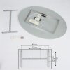 Kombito Lampa Sufitowa LED Srebrny, Biały, 1-punktowy, Zdalne sterowanie