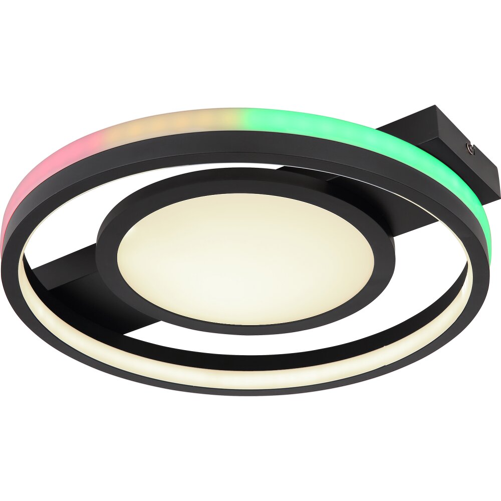 Globo GISELL Lampa Sufitowa LED Czarny, 1-punktowy, Zdalne sterowanie, Zmieniacz kolorów main product photo