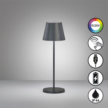 FHL easy Cosenza 2.0 lampka nocna LED Czarny, 1-punktowy, Zmieniacz kolorów