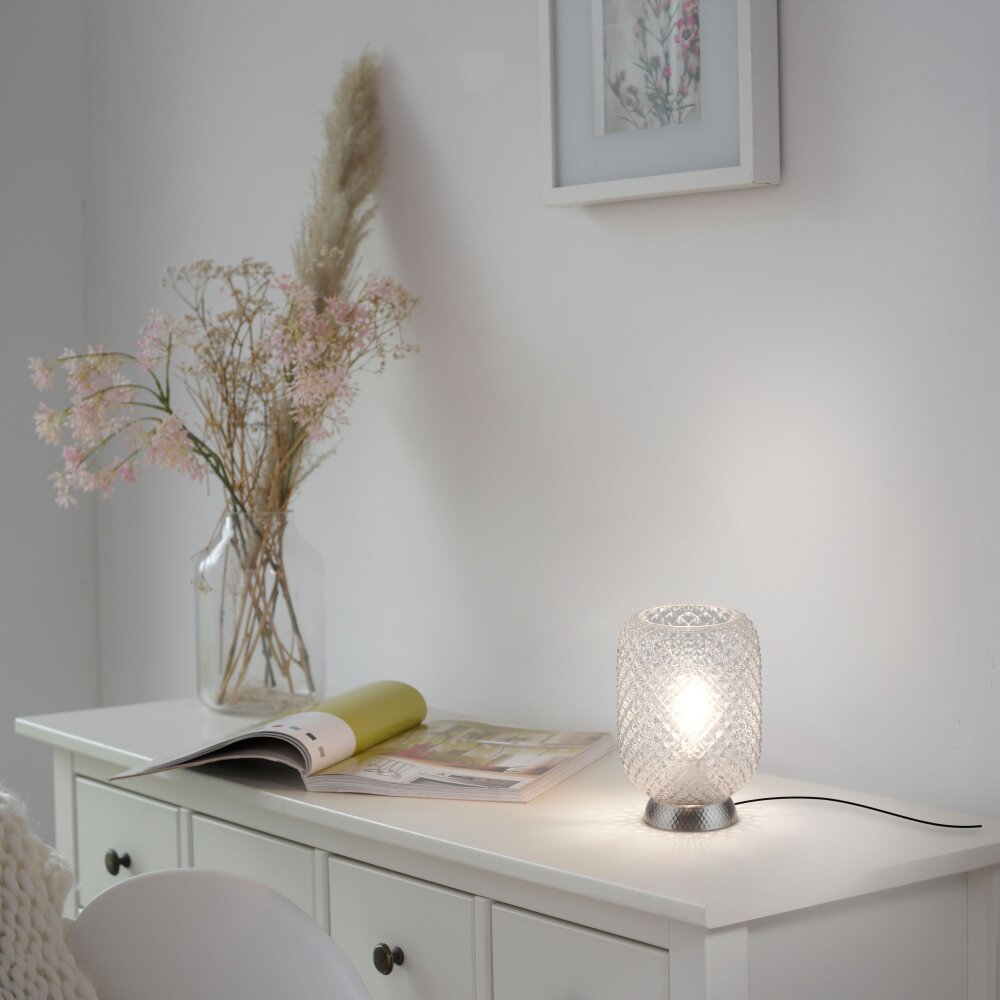 Leuchten Direkt REISHI lampka nocna Srebrny, 1-punktowy main product photo
