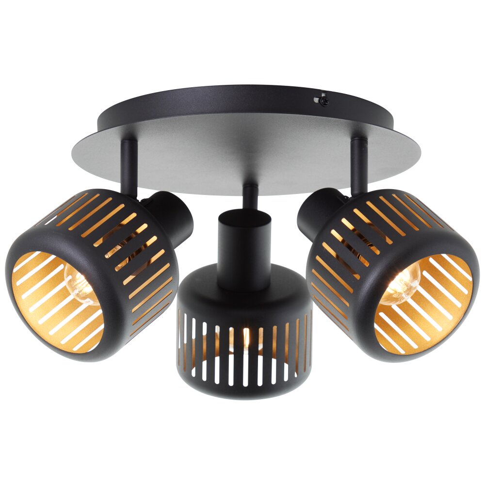 Brilliant Tyas Lampa Sufitowa Czarny, 3-punktowe main product photo