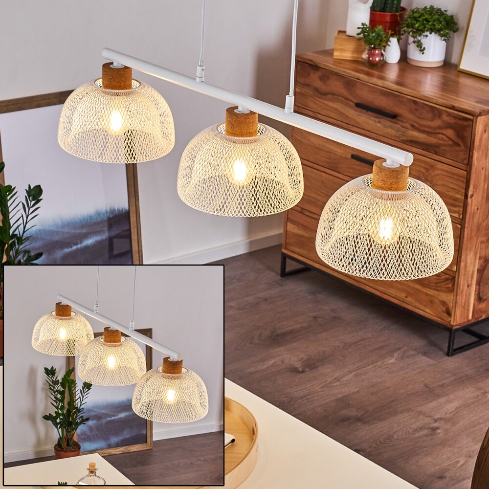 Besancon Lampa Wisząca Brązowy, Biały, 3-punktowe main product photo