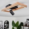 Fairburn Lampa Sufitowa LED Brązowy, Wygląd drewna, Czarny, 2-punktowe