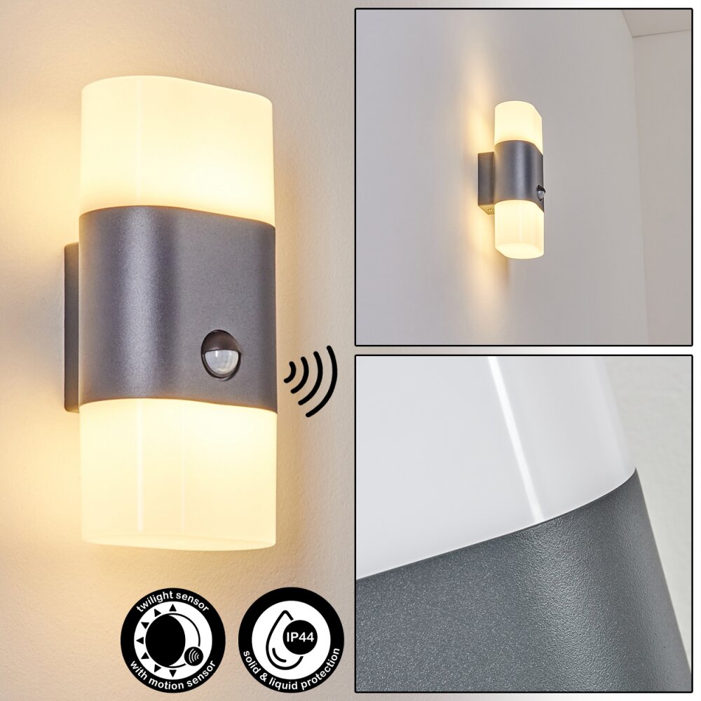 Belerda Zewnętrzny kinkiet Biały, 2-punktowe, Czujnik ruchu main product photo