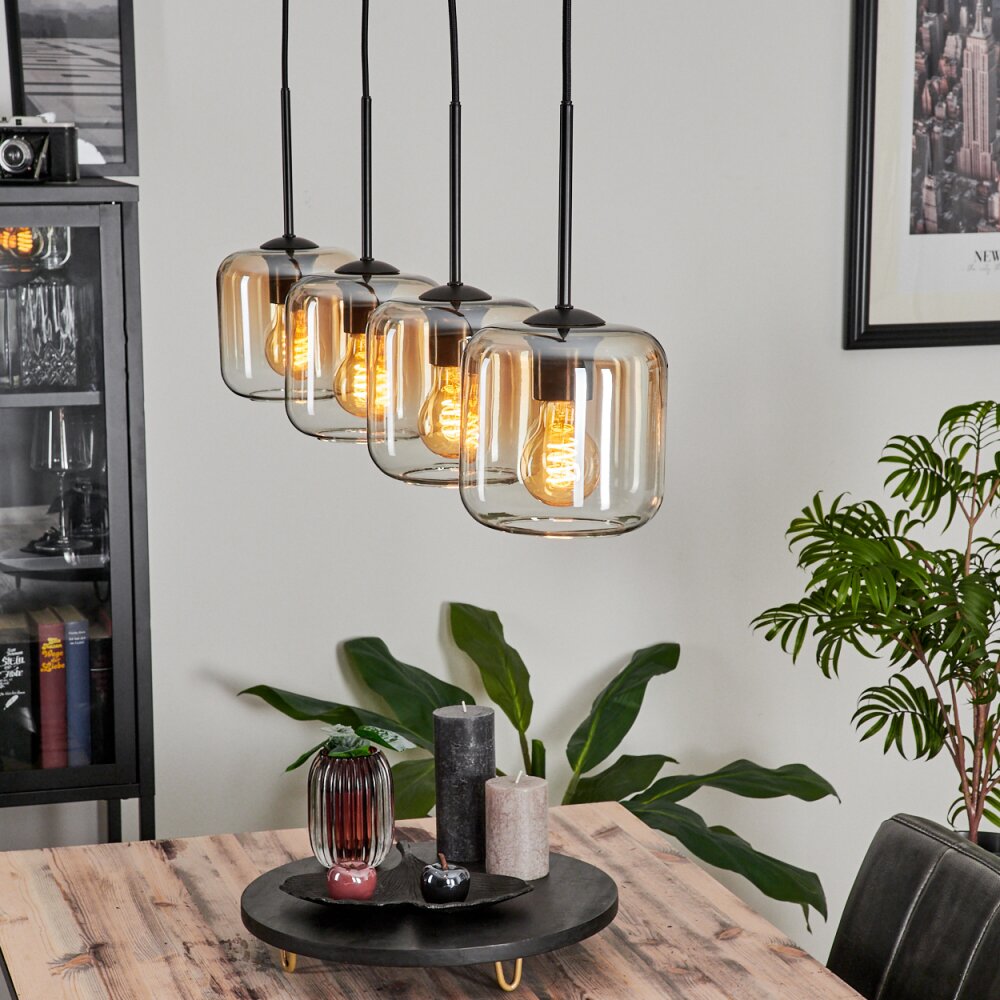 Lauden Lampa Wisząca Szkło 15 cm W kolorze bursztynu, Przezroczysty, 4-punktowe main product photo