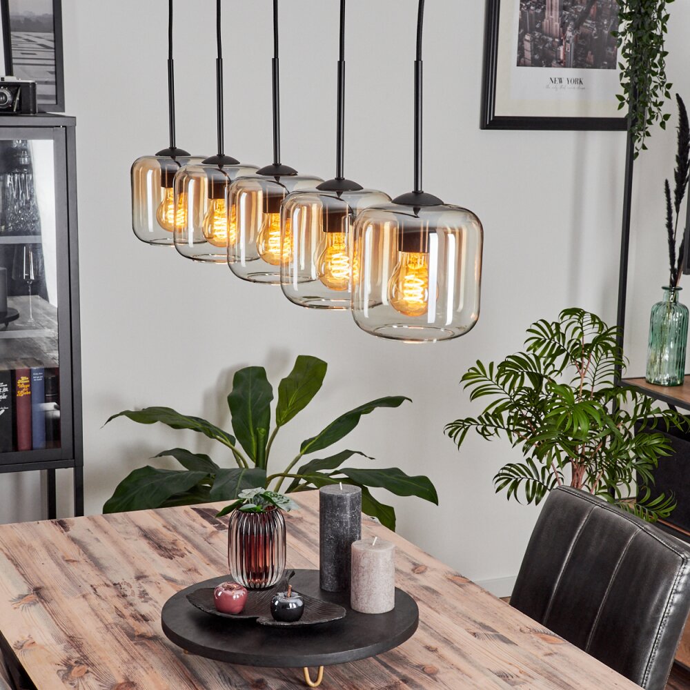 Lauden Lampa Wisząca Szkło 15 cm W kolorze bursztynu, Przezroczysty, 5-punktowe main product photo
