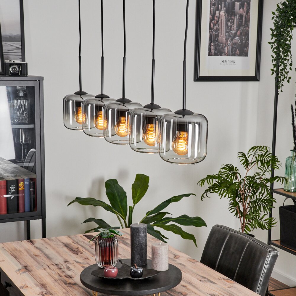 Lauden Lampa Wisząca Szkło 15 cm Przezroczysty, Przydymiony, 5-punktowe main product photo