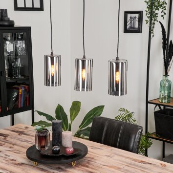 Monstein Lampa Wisząca Czarny, 3-punktowe