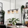 Lauden Lampa Wisząca Szkło 15cm W kolorze bursztynu, Przezroczysty, 3-punktowe
