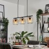 Lauden Lampa Wisząca Szkło 15cm W kolorze bursztynu, Przezroczysty, 3-punktowe