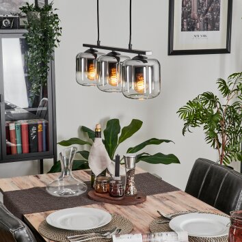 Lauden Lampa Wisząca Szkło 15cm Przydymiony, 3-punktowe