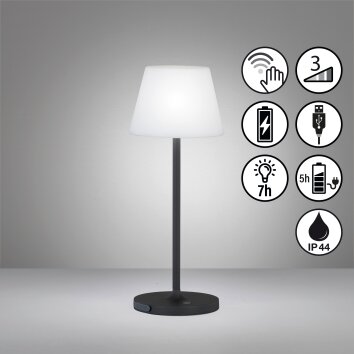 FHL easy Flus lampka nocna LED Czarny, 1-punktowy