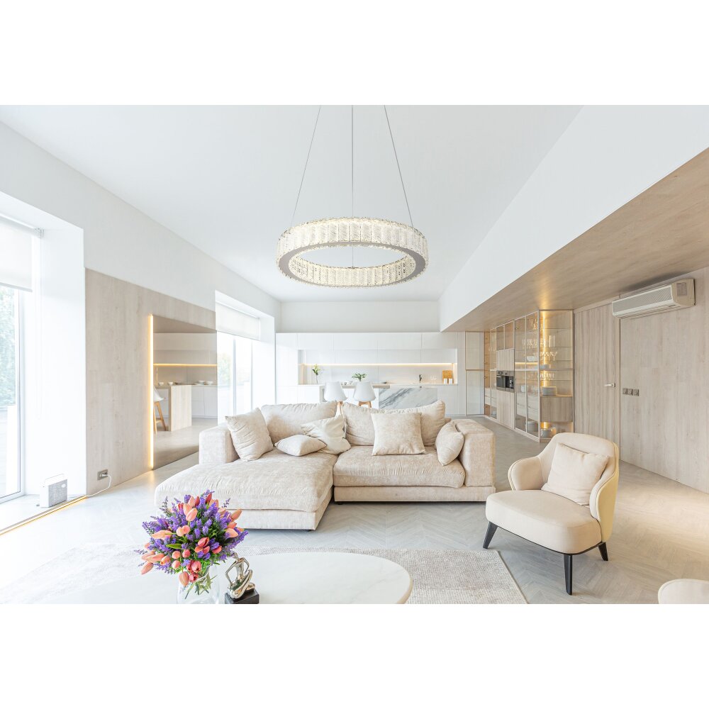 Globo MUCKY Lampa Wisząca LED Chrom, 1-punktowy, Zdalne sterowanie main product photo