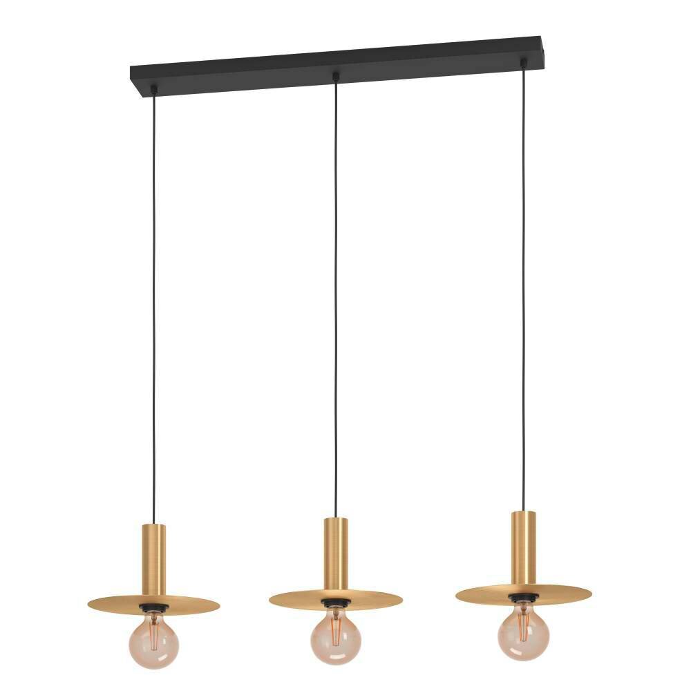 Eglo ESCANDELL Lampa Wisząca Mosiądz, Czarny, 3-punktowe main product photo